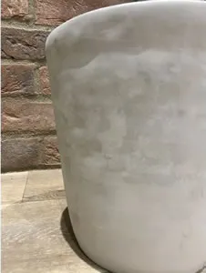 Ceramic Stone Cement Effect Grey Plant Pot 20cm Pic 2